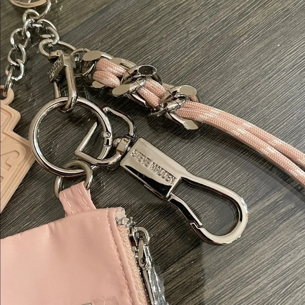 Steve Madden Blush Pink Keychain Set with Coin Purse  - Bag Charm